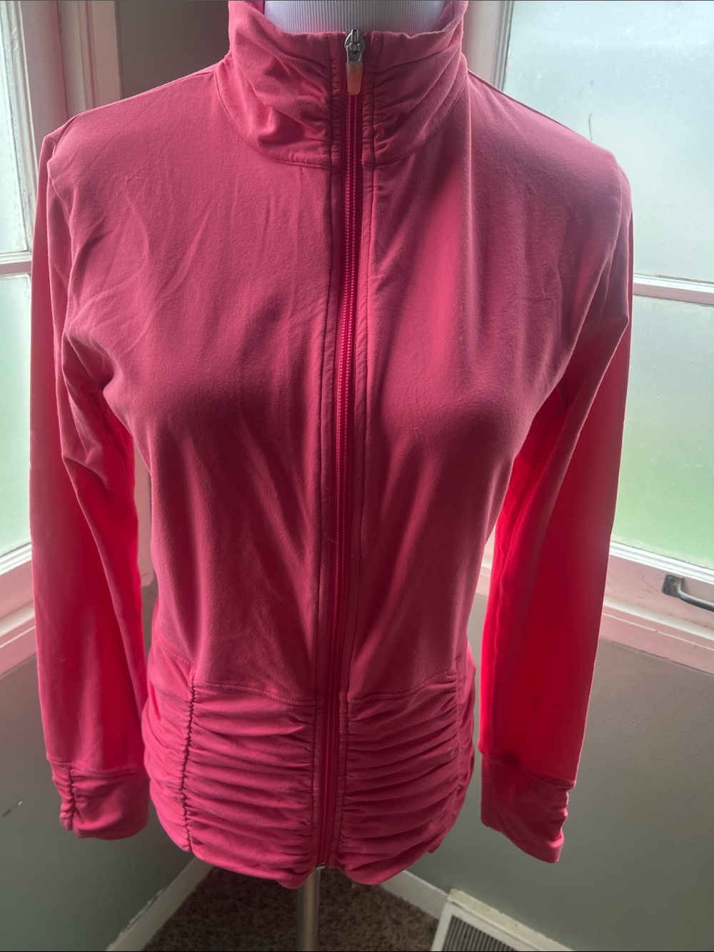 Pink Lucy Light Sweatshirt Rouching Medium